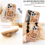 Cute 3D Cartoon Phone Cases Collection – Bear, Hello Kitty, Cherry Heart, Panda, Heart Bow & Sheep Silicone Covers - Image 6
