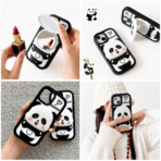 Cute 3D Cartoon Phone Cases Collection – Bear, Hello Kitty, Cherry Heart, Panda, Heart Bow & Sheep Silicone Covers - Image 4