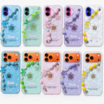 3D Flower Aesthetic Butterfly Charm Strap Phone Case Cover