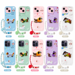Cute Dachshund Puppy with Beaded Wrist Strap Case Cover - Image 3