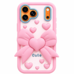 Cute 3D Cartoon Phone Cases Collection – Bear, Hello Kitty, Cherry Heart, Panda, Heart Bow & Sheep Silicone Covers