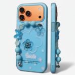3D Flower Aesthetic Butterfly Charm Strap Phone Case Cover - Image 3